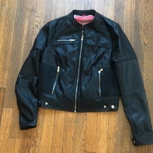 Black faux leather jacket
